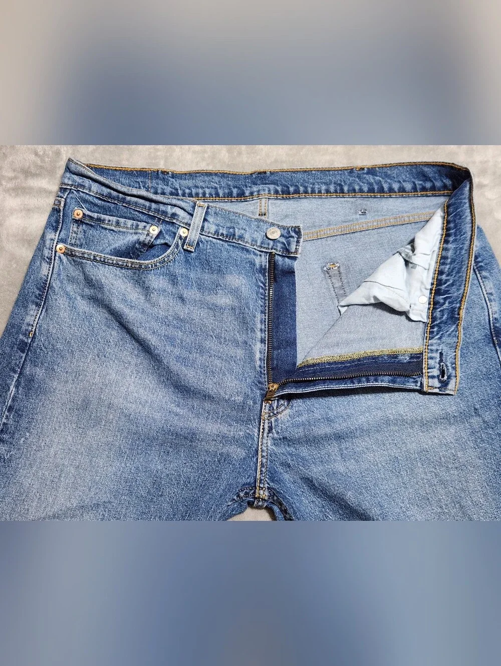 Levi's 505 Regular Straight Leg Jeans 38x30 Blue